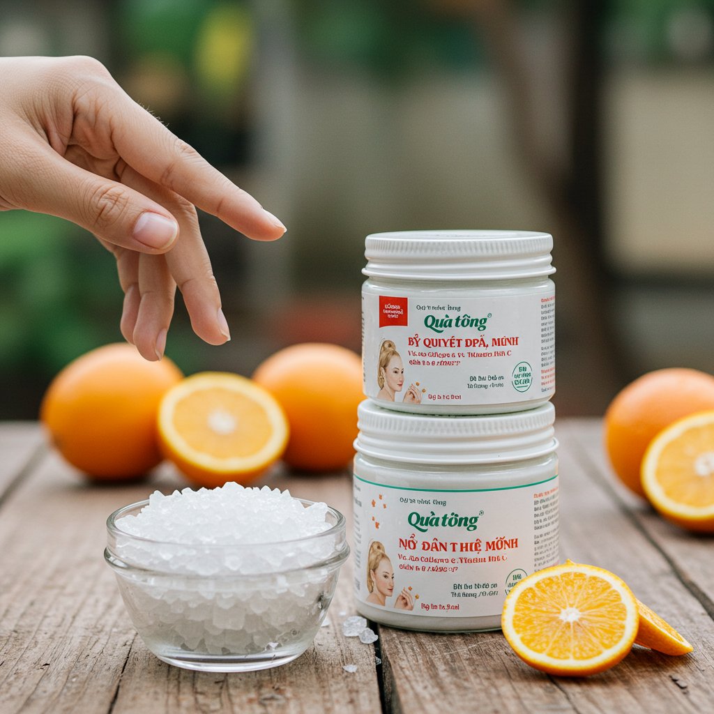Hình ảnh minh họa cho bài viết: “Bí Quyết Đẹp Da, Khỏe Mạnh: Vì Sao Collagen & Vitamin C Gây Bão Tháng 8/2025?”