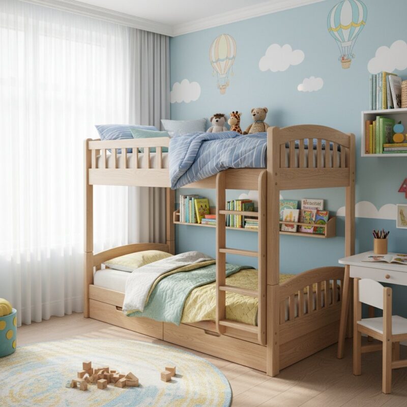 Giường tầng gỗ