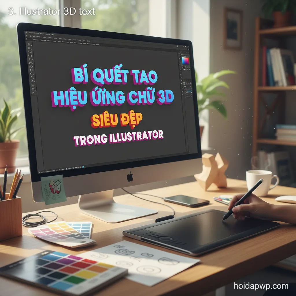 3. Illustrator 3D text