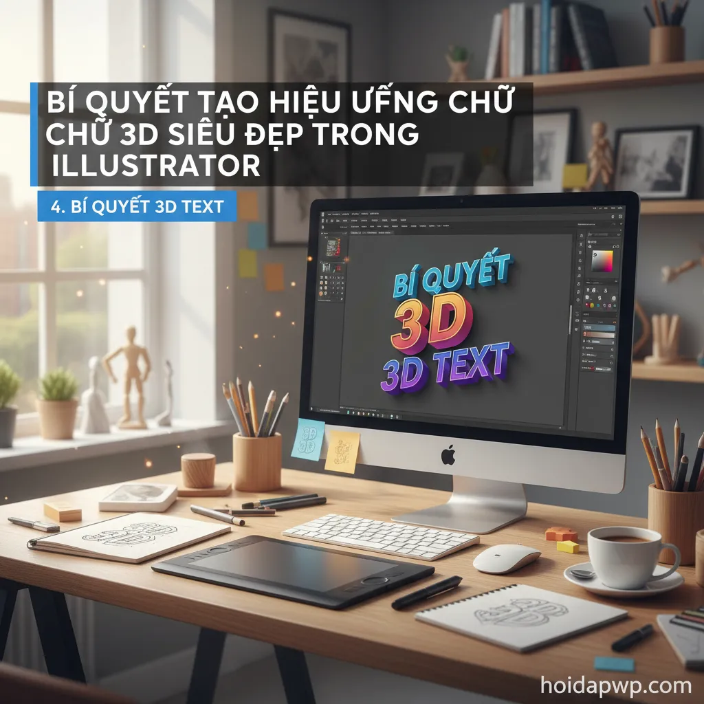 4. Bí quyết 3D text